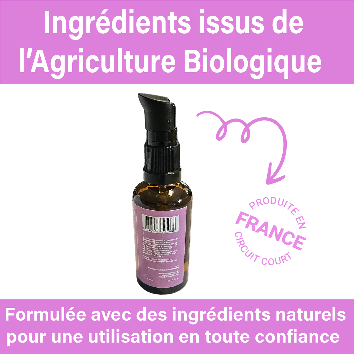 Huile de massage relaxante 50 ml | Bien-être et Détente musculaire